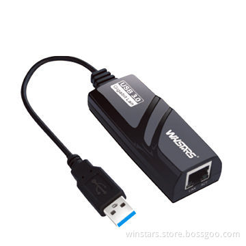 USB3.0 Gigabit Ethernet Adapter, Supports Plug-and-play Function Installation